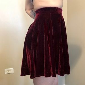 Red Velvet Skirt
